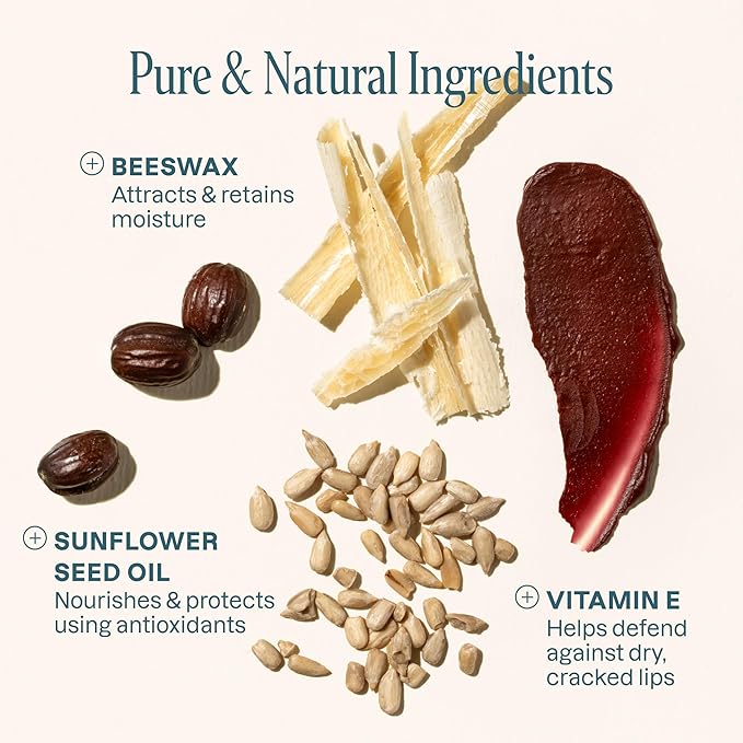 Cliganic Tinted Lip Balm - Non-GMO, 4 Colors - Enriched with Vitamin E, Cruelty Free (Pack of 2)