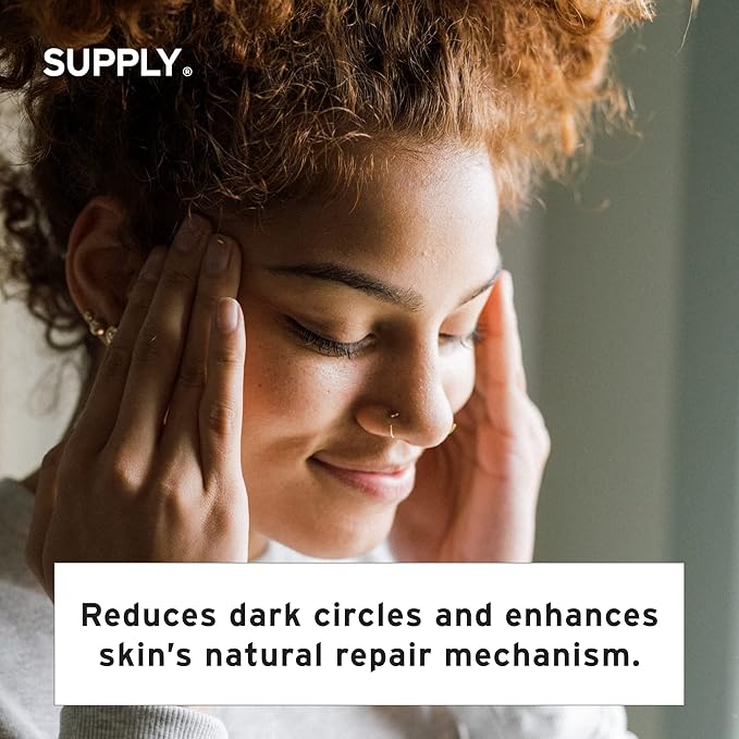 SUPPLY Age Defense Eye Cream - Powerful Anti-aging Eye Cream for Men - Reduces Bags, Puffiness, and Dark Circles - Natural, Paraben Free Eye Moisturizer - Peptides, Hyaluronic Acid, Caffeine Eye Cream