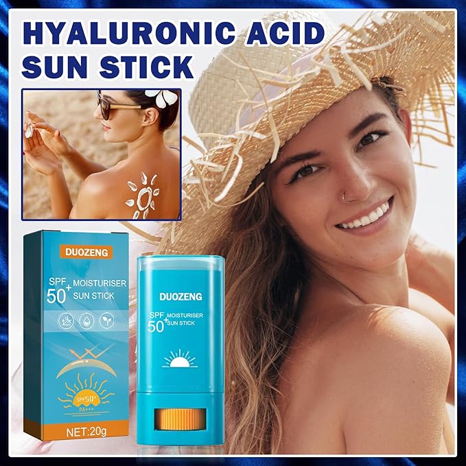 Sun Stick,Watery Sunscreen Stick for Face,Matte Long Lasting Non-Greasy SPF 50+Sunstick