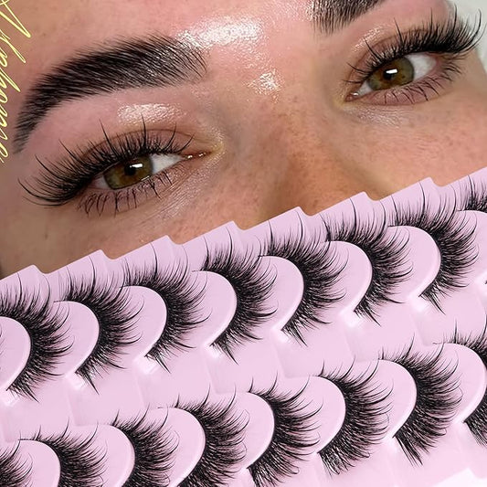 Manga Lashes Anime False Eyelashes with Spikes Fake Lashes Wispy Lashes Strips Spiky Fake Eyelashes 9 Pairs Faux Mink Lashes 8-16mm Lash Extension by ALPHONSE