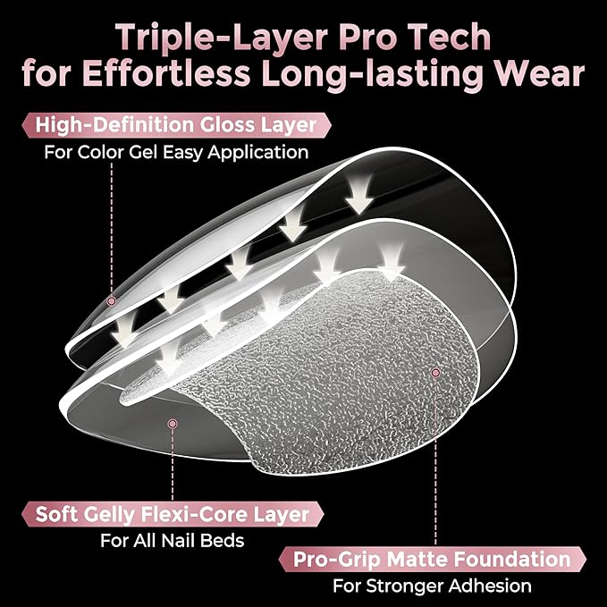 Short Almond Nail Tips, 240pcs Soft Nail Gel Tips Pre-Shaped Acrylic Fake Nails, Half Matte Full Cover Clear Gelly Press on Flase Nail Tips for Extension Nail Manicure Home DIY 12 Sizes Gelly Tips