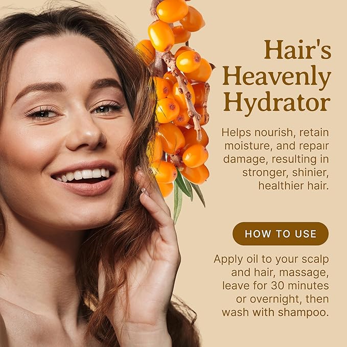 Bella Terra Oils Pure Sea Buckthorn Oil – 1 gallon, Unique Nutrient Blend, Nourishing, Non-Greasy, Radiant Glow for Skin, Softness for Hair