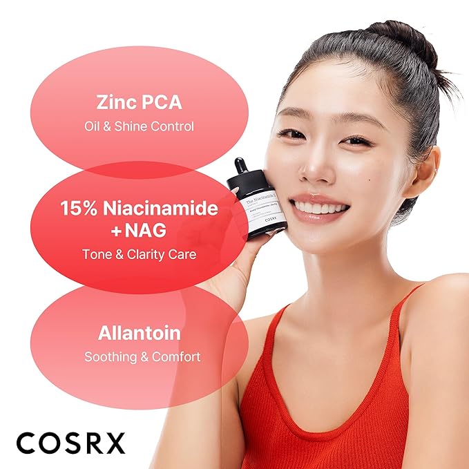 COSRX 15% Niacinamide Face Serum, 0.67 fl oz, Pore Minimizer Serum for Face, Even Skin Tone, Korean Skin Care, Stocking Stuffers, Gifts For Women