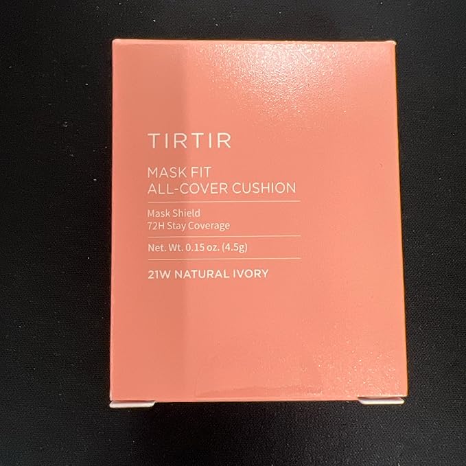 [*Mini Size*] TIRTIR All Cover Pink Cushion | Korean Cushion Foundation, (#21W Natural Ivory, 0.15 Fl Oz)