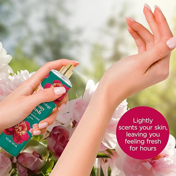 Bodycology Long-Lasting Fragrance Body Mist, Peony Blush, 8 fl oz