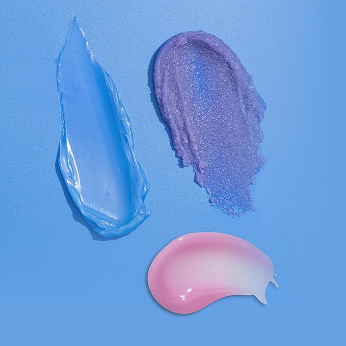 W7 Sweet Dreams Lip Care Trio - 3 Piece Set - Overnight Lip Mask, Lip Balm & Lip Scrub - Blueberry