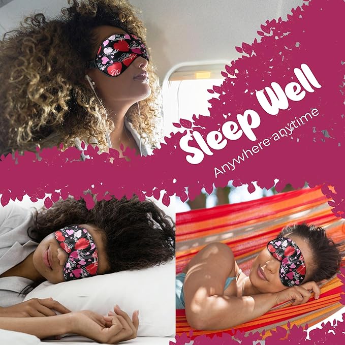Luxury Sleep Mask – Soft, Adjustable Lightweight & Ultra Comfort-Perfect for Light Blocking Wake up Radiant-Black