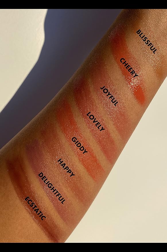 e.l.f. Hydrating Core Lip Shine, Lip Balm For A Sheer Tint Of Color & Soft Shine, Made With Nourishing Vitamin E, Vegan & Cruelty-Free, Happy