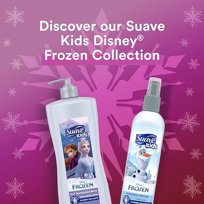 Suave Detangler Spray for Kids Variety 2-Pack – Berry Awesome & Frozen Frosted Berry, Detangling Spray for Kids Hair, Curly, Wavy & Straight, 10 Oz Ea