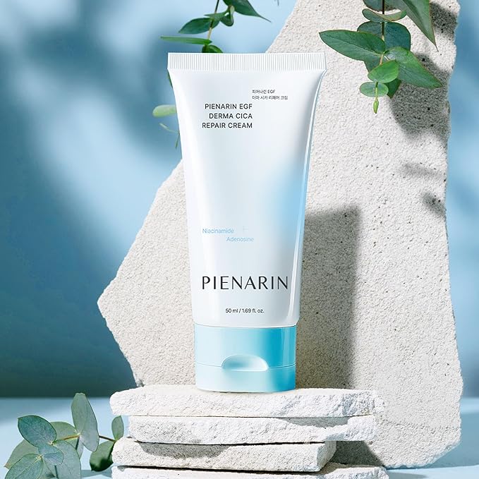 PIENARIN EGF Derma Cica Repair Cream, EGF Facial Moisturizer for Sensitive Skin, Redness & Barrier Repair | Korean Facial Moisturizer for Dry, Irritated Skin (1.69oz / 50ml)