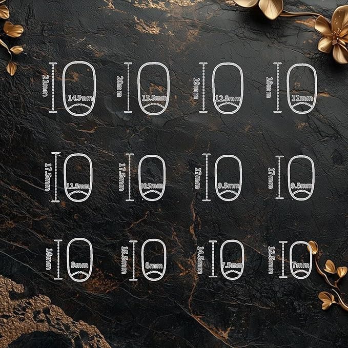 3D Flower Press on Nails Glossy Green Short Oval False Nail 24Pcs Gold Leaves Press ons Fingernails Curve Line Gel Glue on Acrylic Fake Nails French Tips Stick on Nail for Holiday Manicure Art