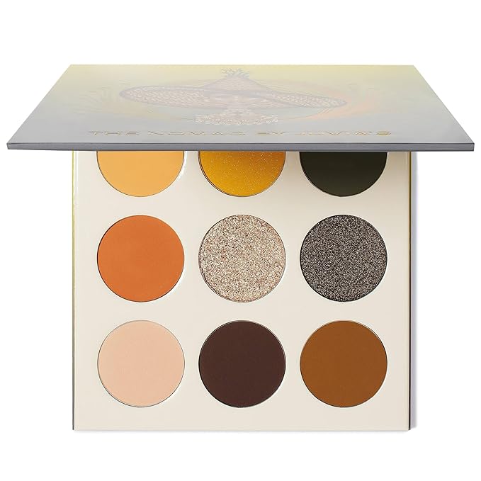 Juvia's Place Palette The Nomad - Marigold, Shimmering Honey, Deep Merlot, Shades of 9, Deep Merlot, Pigmented Makeup Palette Eye Color & Shine
