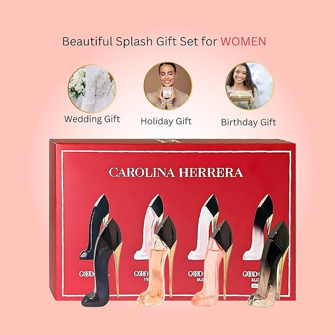 Carolina Herrera Good Girl Perfume for Women 4 Pc Mini Splash Gift Set