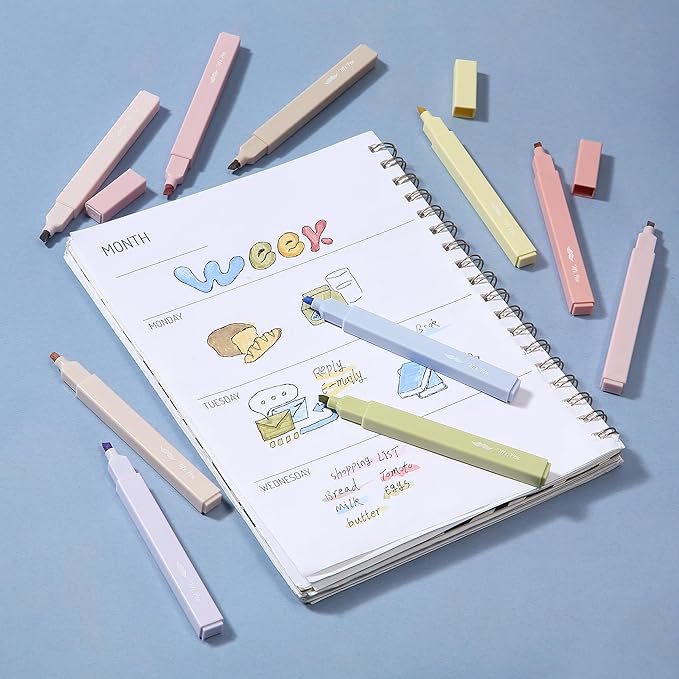 Mr. Pen- Aesthetic Highlighters, 10 pcs, Colorful, Chisel Tip, Cute Highlighters Assorted Colors, Bible Highlighters and Pens No Bleed, No Bleed Highlighters for Bible Pages No Bleed
