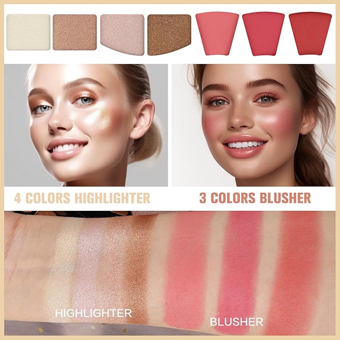 109 Colors Makeup Kit for Women Girl Full Kit Gift Set with Mirror All in One Make up Palette Included Eyeshadow Glitter Lipstick Concealer Eyeliner Eyebrow Highlighter Contour Blusher Compact PowderY