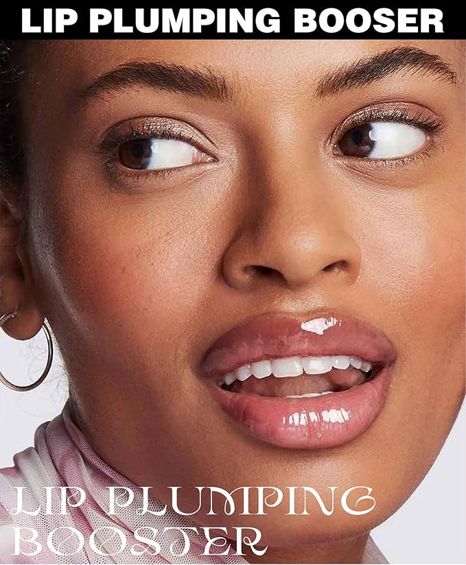 Plumping Lip Oil with Fresh Ginger Extract - Instant Fuller Lips, Ultra-Hydrating & Nourishing Glossy Lip Glow Oil, Lip Plumping Booster for Smooth, Defined Lips (#04 AMBER, 1)