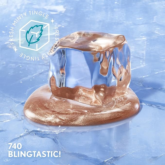 COVERGIRL Clean Fresh Yummy Plumper Lip Gloss, 740 Blingtastic, Shiny, Vegan Formula, Easy to Apply, Minty Flavor, 0.33oz