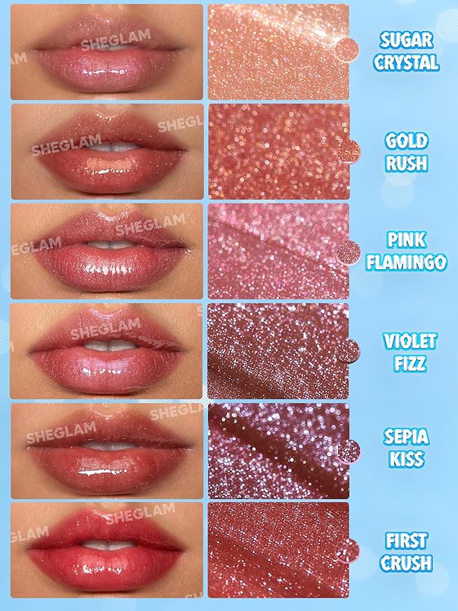 SHEGLAM Pout-Perfect Moisturizing Solid Lip Gloss Shimmer Lip Plumper - Sepia Kiss