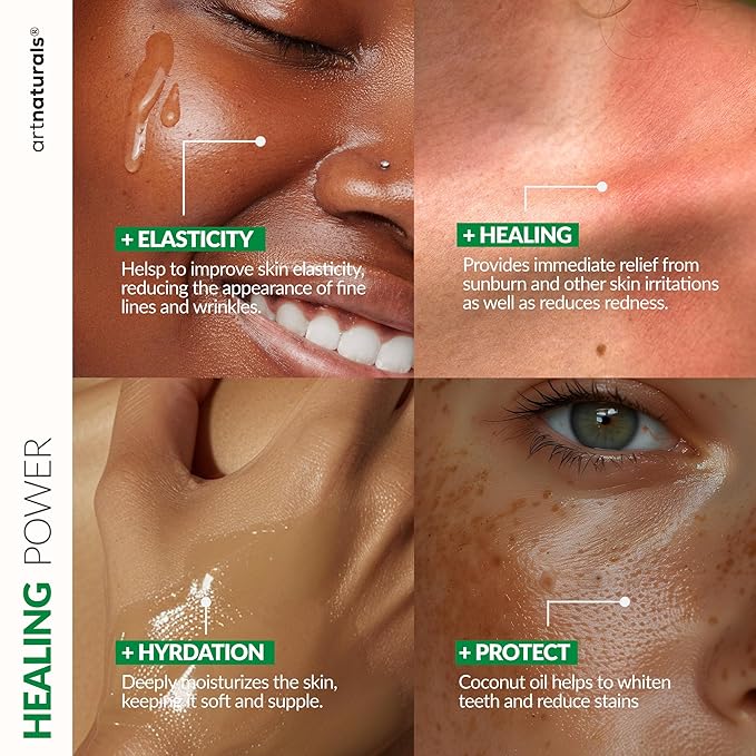 artnaturals Aloe Vera Gel Set - JUMBO 20oz - Sunburn Relief & Hydration for Face, Body, Scalp & Hair - Calming Moisturizer After Sun Exposure - Freshly Harvested within 12 Hours