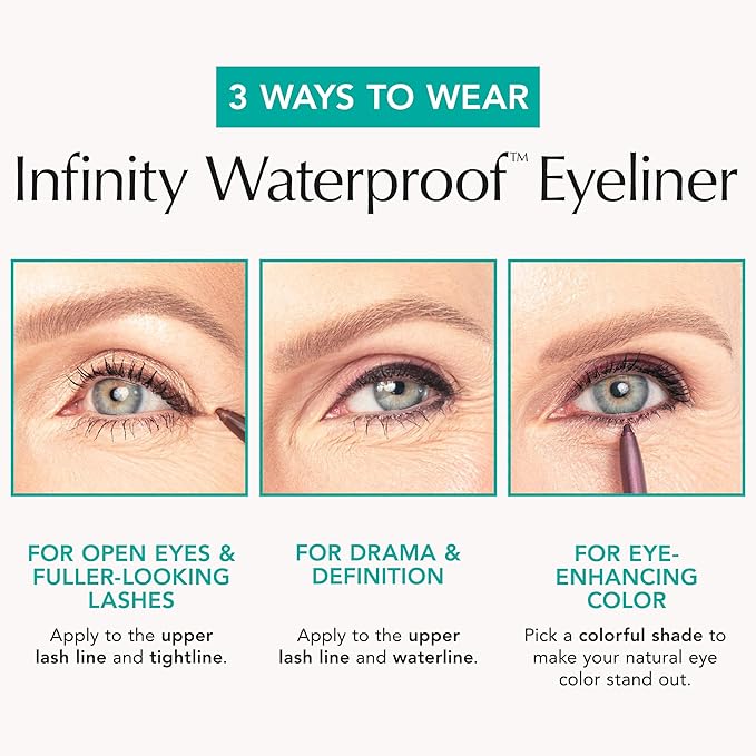 Thrive Causemetics Infinity Waterproof Eyeliner Pencil, Built In Sharpener & Smudge Tip, Long Lasting, Smudge Proof, Hyaluronic Acid & Shea Butter, Vegan & Cruelty Free, Alondra (Aubergine Shimmer)