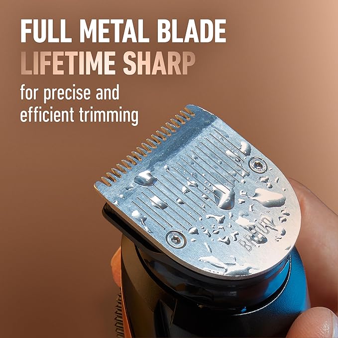 King C. Gillette Beard Trimmer PRO, 40 Length Settings, Cordless Design, Holiday Gifts for Men, 1 Trimmer, 1 Brush, 2 Combs, 1 Charger and 1 Zip Pouch