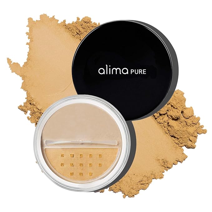 Alima Pure Matte Foundation Loose Mineral Powder Foundation Makeup, Loose Powder Makeup Oil Free Talc Free Powder, Natural Makeup Mineral Foundation Full Coverage Natural Foundation Powder .16 oz/4.5g