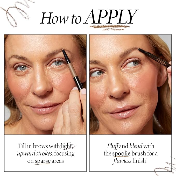 LAURA GELLER NEW YORK INKcredible Waterproof Brow Pencil- Blending Spoolie Brush - Long Lasting Eyebrow Filler (02 Taupe)