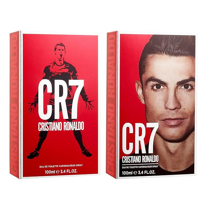CR7 Cristiano Ronaldo - Eau De Toilette Cologne Scent for Men - Woody, Musky Scent with Lavender, Cardamom, Tobacco, and Cedar - From Cristiano Ronaldo’s Original Men’s Fragrance Collection - 3.4 oz