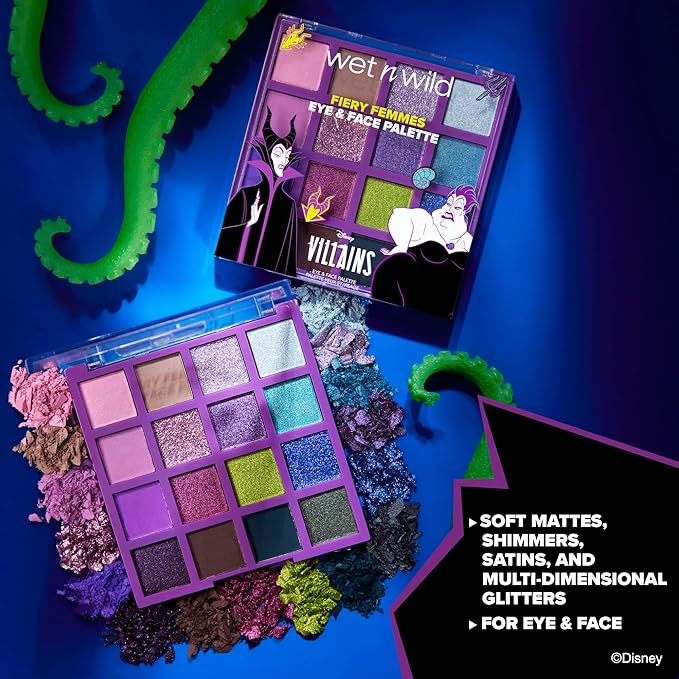 wet n wild Disney Villains Fiery Femmes Eye & Face Palette – Beautiful Destroyer