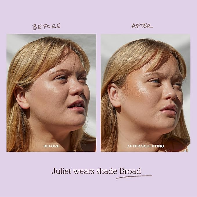 Tower 28 Sculptino Soft-Matte Cream Contour and Bronzer - Clean, Cruelty-Free Face Makeup – Sensitive Skin Safe - Shade: Broad, Fair Light with Neutral Undertones, 0.16 FL Oz / 4.5 mL