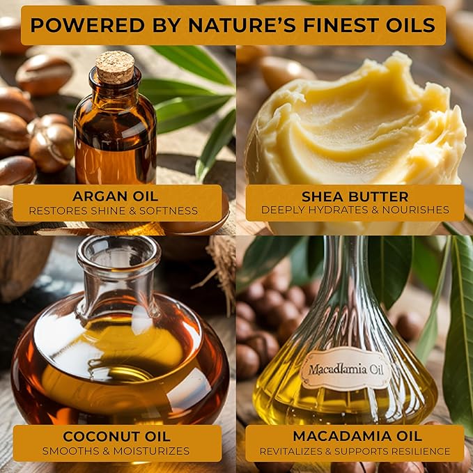 VAO Deep Conditioning Hair Mask for Damaged Hair – Intensive Hydrating Hair Treatment with Argan Oil, Shea Butter, Keratin, Hyaluronic Acid – Deep Conditioner for All Hair Types – 11.8 Fl Oz