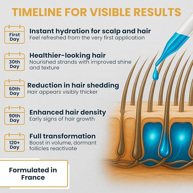 Copper Peptide Serum for Hair Growth - Caffeine, Niacinamide, Rosemary Oil, Saw Palmetto Hair Density Serum, Topical Tripeptide Scalp Care for Hair Thinning, Women & Men 1 fl oz