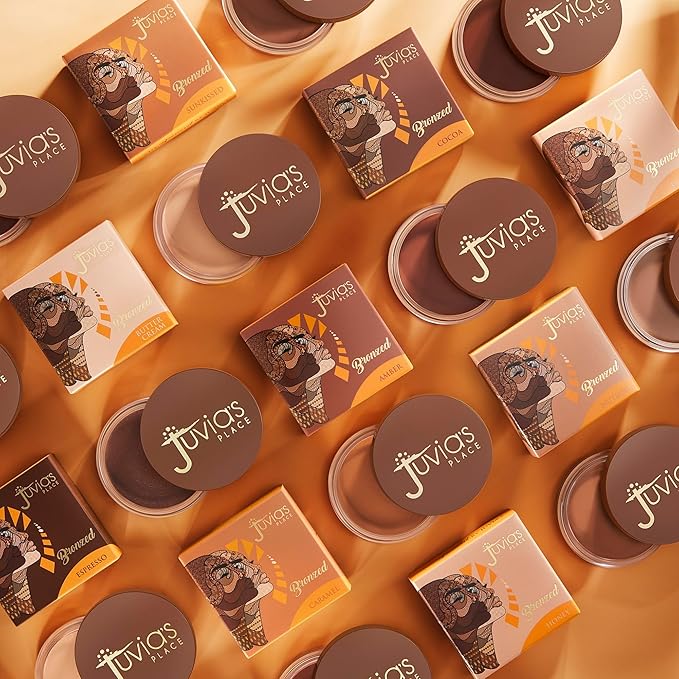 Juvia's Place Bronzed Cream Bronzer - Honey - Smooth Cream Bronzer Pot for Sun-Kissed Glow & Warmth, Buildable & Blendable Makeup Contour with Long-Lasting Matte Shimmer Finish, Highly Pigmented
