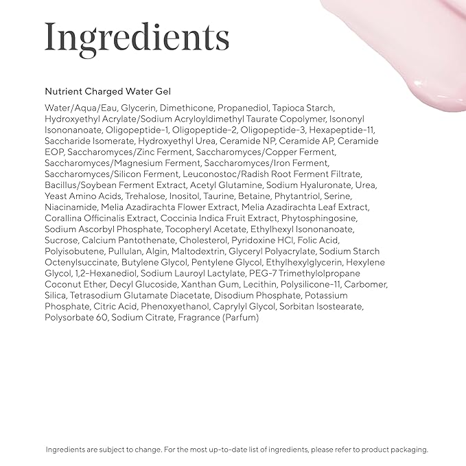 Murad Nutrient-Charged Water Gel – Hydrating Face Moisturizer with Peptides, Vitamins & Minerals for Dry Skin, Long-Lasting Moisture, Plump Skin, Oil-Free, Lightweight, Barrier Repair - 1.7Fl Oz