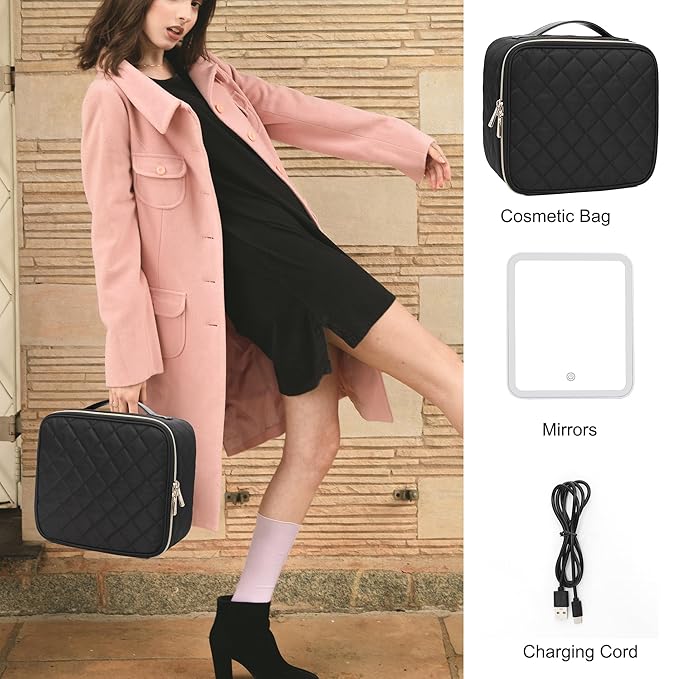 Relavel travel makeup bag with