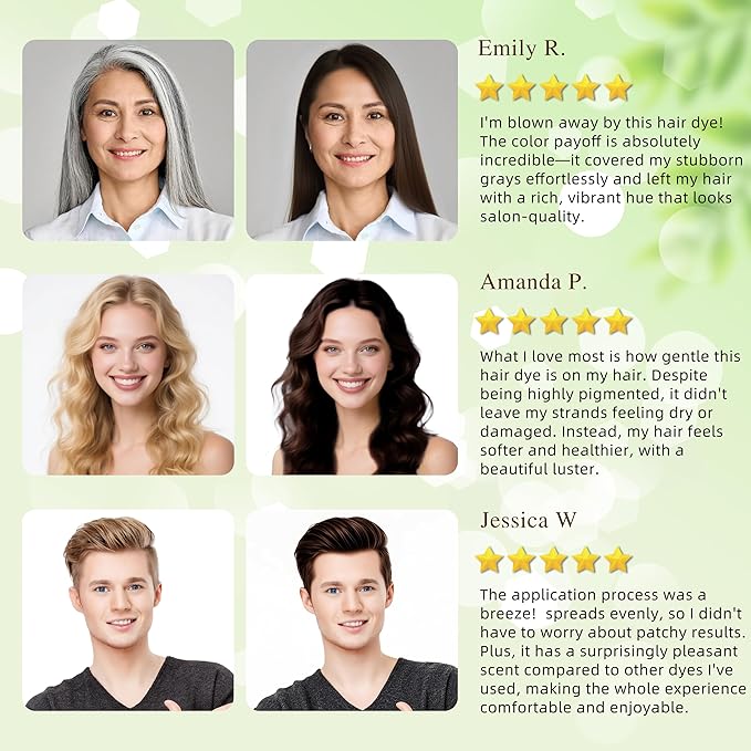 Hair Dye Shampoo 3 in 1 for Gray Hair Coverage,Argan nut Natural Shampoo Hair Dye for Women & Men/Ammonia-Free 500ml(Dark Brown)