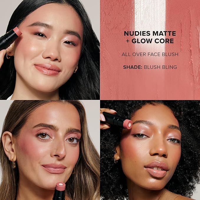 Nudies Matte + Glow Core All Over Face Blush Color - Blush Bling