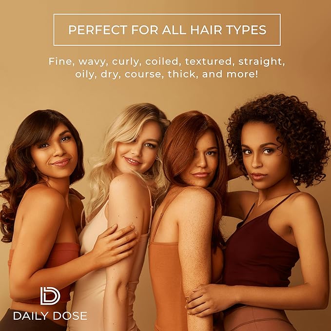DAILY DOSE Effortless Detangler Spray & Leave In Conditioner for Dry, Damaged, & Frizzy Hair. Instantly Softens, Smooths & Adds Shine. For Kids & Adults. Award-winning, Vegan, Sulfate-Free, Color Safe