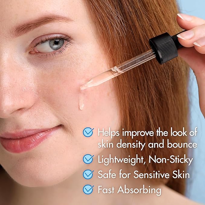 Ebanel Hyaluronic Acid Serum for Face with Peptides & Niacinamide, Hydrating Face Serum for Women, Age-Defying Formula Infused with Vitamins B, C & E to Plump, Firm & Smooth Skin