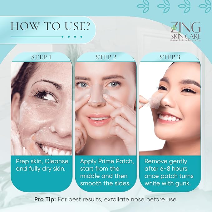 Prime Patch Nose Patches – Hydrocolloid Patches for Pimple & Zit Removal, Blackhead & Pore Care – Absorbs Acne Gunk & Oil, Strong Adhesion, Easy Removal, Vegan, 10 Count – Made in Korea