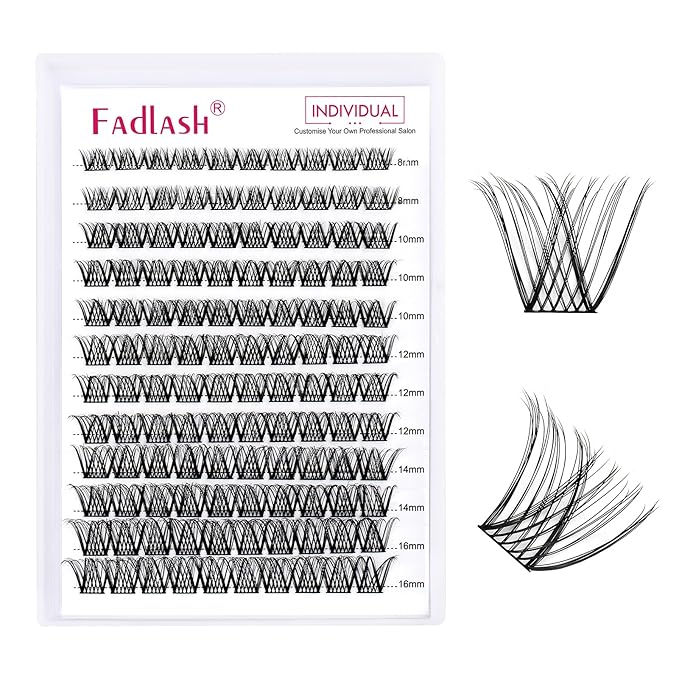 Lash Clusters DIY Eyelash Extensions 120 Clusters Lashes D Curl 0.07 Natural Individual Lash Extensions Mixed Tray False Eyelashes Soft & Strong Thin Band DIY at Home (F30-0.07D, 8-16mm)