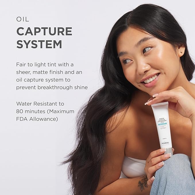 Jan Marini Skin Research Physical Protectant Tinted SPF 45 - Daily Face Protectant Product - Tinted SPF Facial Sunscreen - Sunscreen Aids Against Visible Wrinkles - Fair to Light Skin Tones - 2 oz