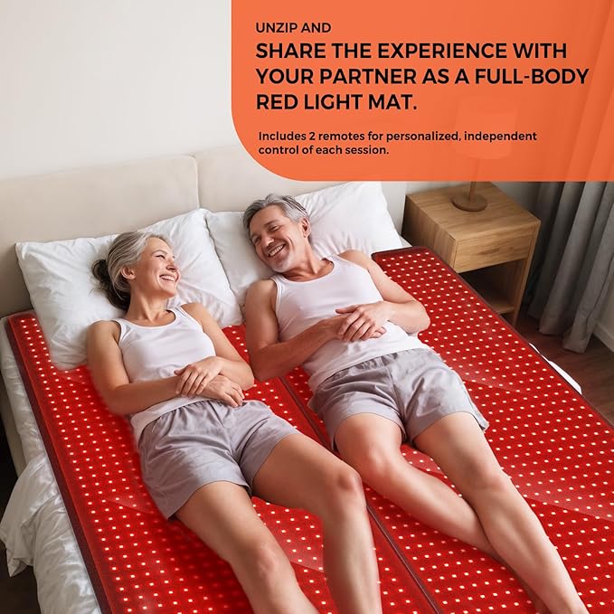 Infrared Red Light Therapy Full Body Mat- 2052 pcs SMD 5050 LED Chips - 660nm & 850nm Wavelengths, Pain Relief, Enhances Recovery, Whole Body Care, Sleep Improvement & Energy Boost