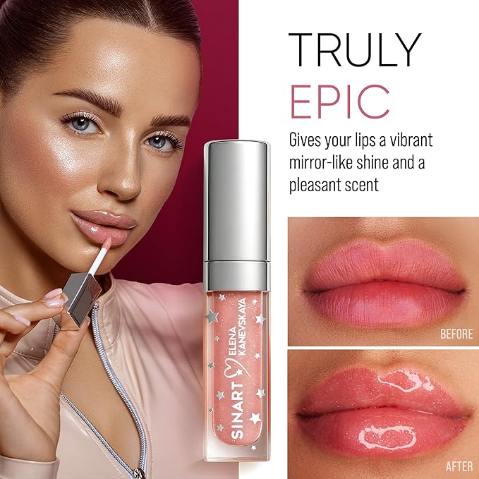 Epic Lip Oil, Moisturizing Lip Treatment, Non-Sticky Formula Lip Gloss,High Shine Finish (04)