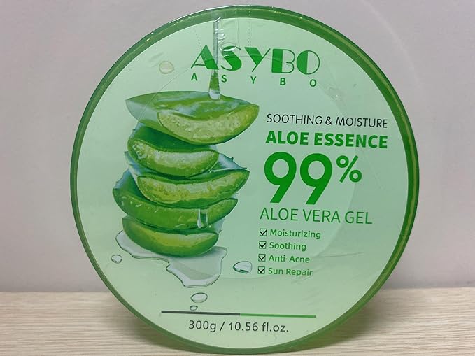 300x2 ML Natural Aloe Vera Gel -Organic Moisturizing Aloe Vera, Soothing and Hydrating, Sunburn and Scar Repair, After Sun Care for Face Body Hair
