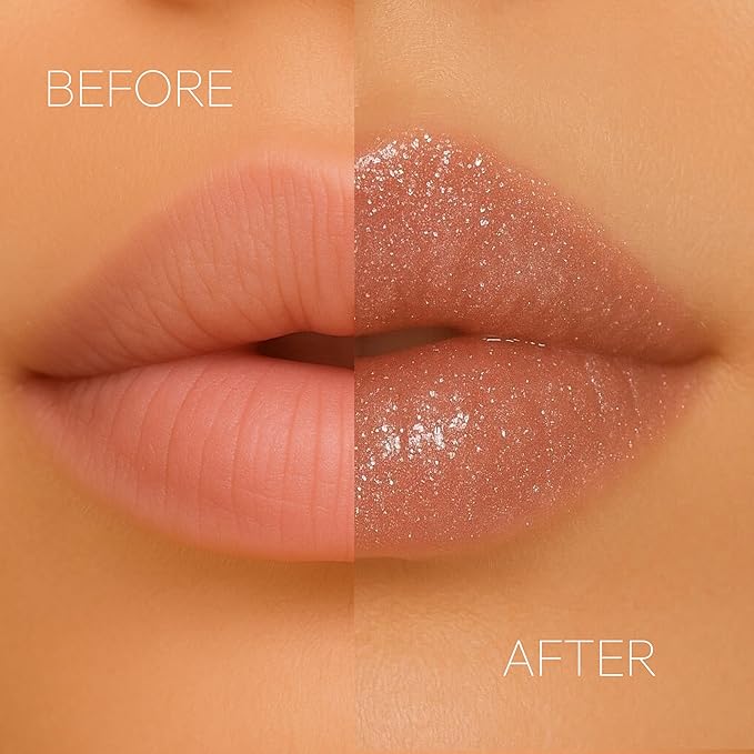 Formless Beauty | Divine Lip Gloss by Jenny McCarthy | Muted Ruby Gloss With Silver & Red Glitter. | Vegan Hydrating Formula | Non-Sticky Aloe & Jojoba Infused | Paraben & Cruelty Free | Lip Enhancer