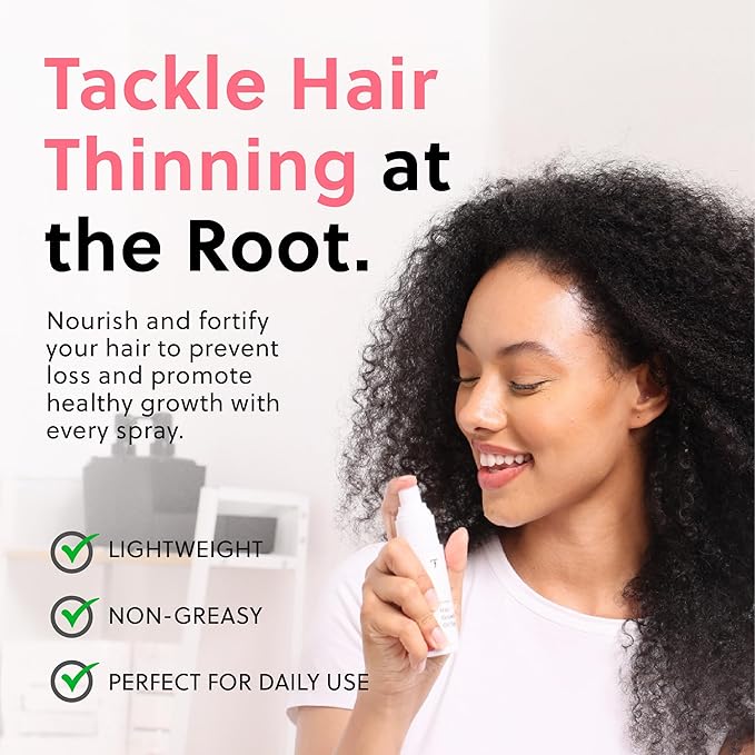 Revolutionary Hair Regrowth Serum - Fights Hair Thinning & Hair Loss - Strengthens, Thickens and Accelerates Hair Growth- Non Greasy and Hormone Free Spray For Scalp- 50ml - Forhair