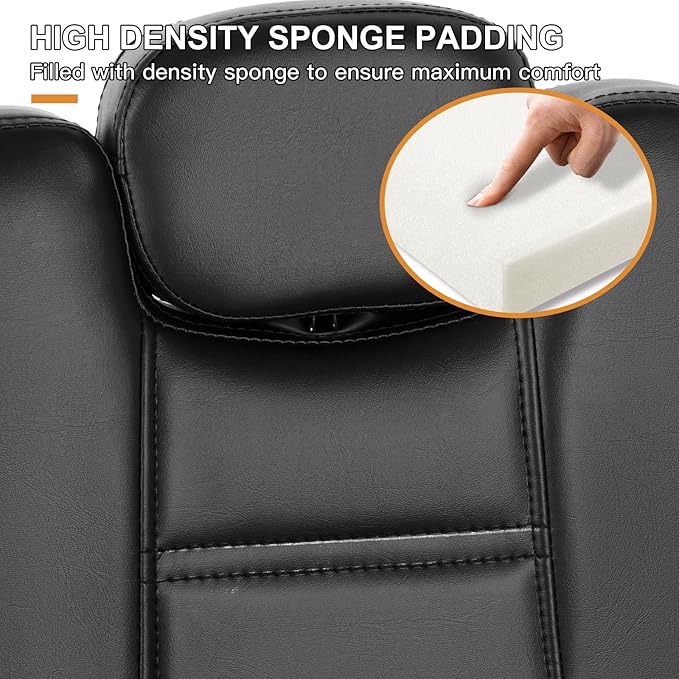 Artist hand Barbers Chairs, Heavy Duty Hydraulic Reclining Salon Chair Spa Furniture Shampoo Reclining Extra Wider Seat Beauty Hair Salon Equipment(Black)