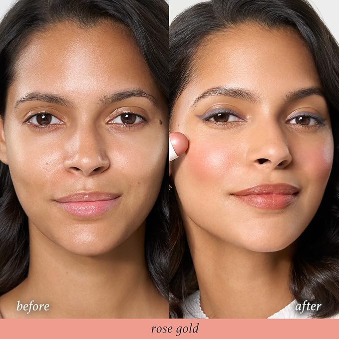 Julep Skip The Brush Cream to Powder Blush Stick - Rose Gold - Blendable and Buildable Color - 2-in-1 Blush and Lip Makeup Stick