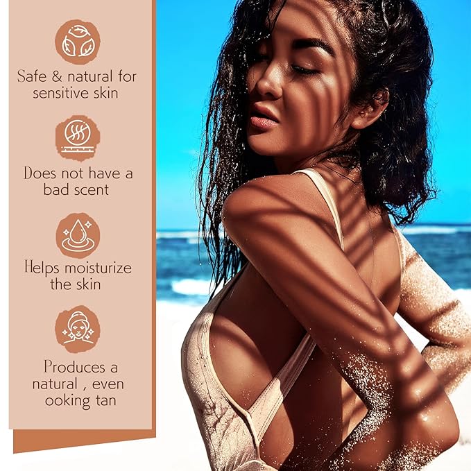 Self Tanning Drops for Face and Body, Self Tanner Drops Bronzing Drops, Natural Sunless Fake Tan Face Tanning Drops, Face Tanning Drops to Add to Moisturizer for Radiant Natural Glow, 2.02 Fl Oz
